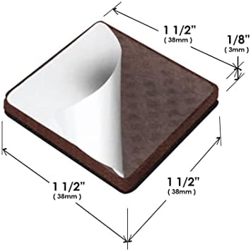 Slipstick GorillaPads CB150 Non Slip Furniture Pads/Rubber Grips (Set of 8) Self Adhesive Furniture Feet Floor Protectors, 1-1/2 inch Square, Black - Image 5