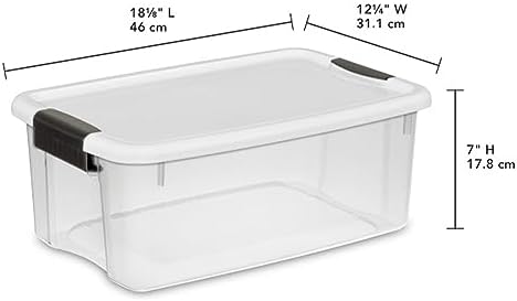 Sterilite Ultra Latch Box with Lids for Home and Office, 18 Quart, 24-Pack - Image 3