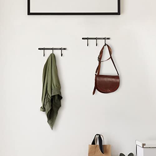 WINCASE Bronze Towel Hooks, Bathroom Rail Hook Rack Wall Mounted, Antique Oil Rubbed Brass Cloth Coat Rack with 3 Hooks Farmhouse - Image 4