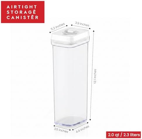 DWËLLZA KITCHEN Pasta Storage Containers for Pantry - Set of 2 White Airtight Spaghetti Container Storage - Ideal for Spaghetti & Noodles, Kitchen Pantry Organization and Storage, Keeps Food Fresh - Image 4
