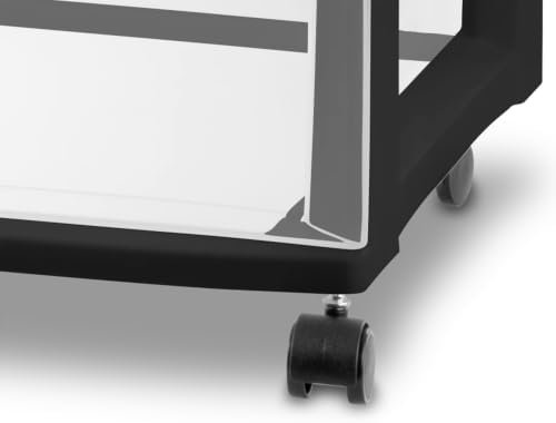 Sterilite 4 Pck Wide 3 Drawer Storage Cart Plastic Rolling Organizer, Black - Image 6