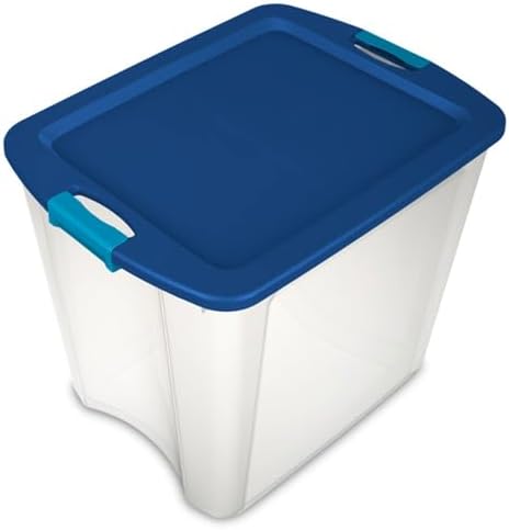 Sterilite 12-Pack Latch and Carry, Clear Plastic Storage Bins with Latching Lids and Full-Grip Handles, 27 Gallon by Sterilite