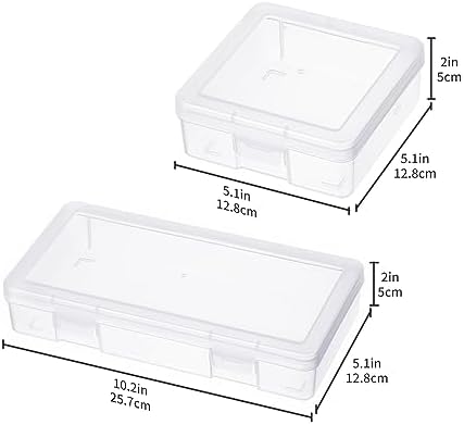 novelinks Clear Pencil Box and Small Plastic Storage Containers with Lids - Image 2