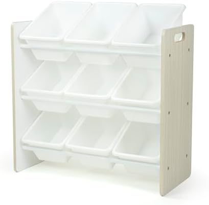 Humble Crew Kids Toy Organizer with 9 Bins, 3 Tier Storage for Playroom by HumbleCrew