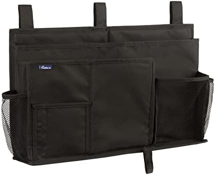 Surblue Caddy Hanging Organizer Bedside Storage Bag for Bunk and Hospital Beds, Black, L by SURBLUE