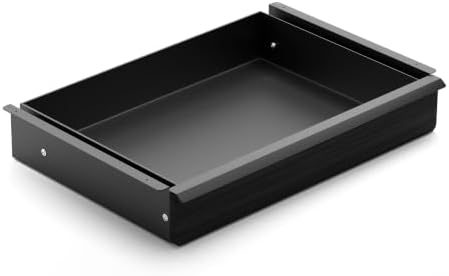 Under Desk Drawer, Black Solid Wood Panel – Sturdy Ball Bearing Slides, Easy Under-Desk Mount, Integrated Handle, Desktop Organizer for Office & Home Workstation by GAXOMO
