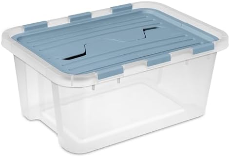 Sterilite Hinged Lid Storage Box Plastic Container, 20 Quart, 18-Pack by Sterilite