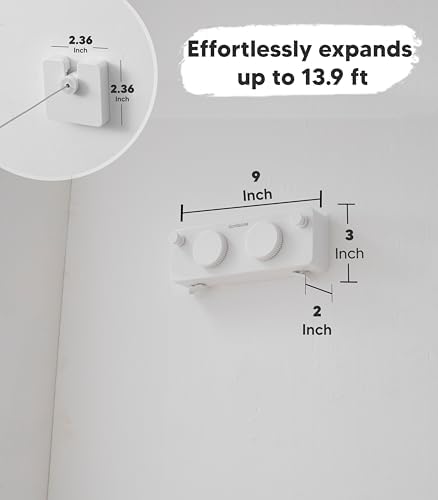 GorillaLine Max - Retractable Clothesline Indoor Outdoor Clothes Line - Heavy Duty Clothes Drying Laundry Line - Wall Mounted Drying Rack - Air Dry Clothing - Max Tighten with GorillaGrip - Image 5