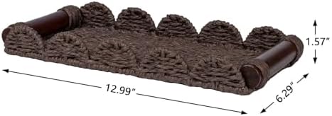 CubesLand Bathroom Toilet Paper Tray Organizer, Scalloped Decorative Tray - Image 3