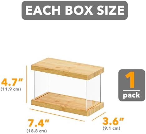 SpaceAid Bamboo Food Storage Container - Airtight Cereal Containers with Lids, Kitchen Cereal Canisters Pantry Organizers and Storage for Rice, Flour, Coffee, Snack, Extra Small 1 Pack - Image 2