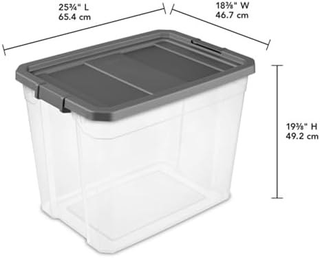 Sterilite Modular Stacker Box with Latching Lid, 108 Quart, 8-Pack - Image 2
