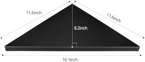 evron Corner Mounting Shelf,Easy to Install Wall Corner Shelf,Frosting Pattern Right-Angled,Set of 2 - Image 3