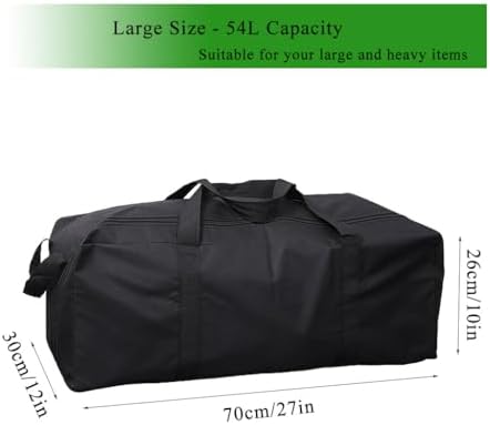 54L Lightweight Duffle Bag with Side Zipper, 0.99lbs Ultra Light 600D Waterproof Weekender Bag for Travel & Gym, 27 Inch Foldable Sports Bag for Men & Women, Packable Overnight Tote (54L) - Image 3