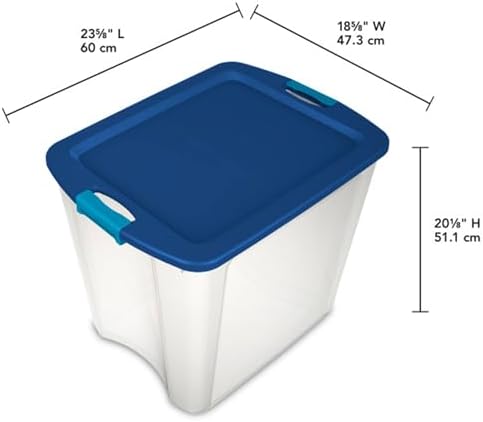 Sterilite 12-Pack Latch and Carry, Clear Plastic Storage Bins with Latching Lids and Full-Grip Handles, 27 Gallon - Image 2