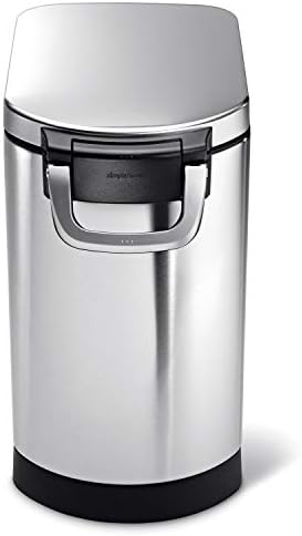 simplehuman Medium Pet Food Storage Container, Holds 25-29 lb / 11-13 kg of Dry Dog Food, Cat Food, or Bird Seed, Airtight Lock-Tight Lid with Magnetic Scoop, BPA-Free, Brushed Stainless Steel - Image 2