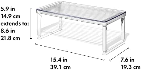 OXO Good Grips Adjustable Height Fridge Shelf Riser - Image 6