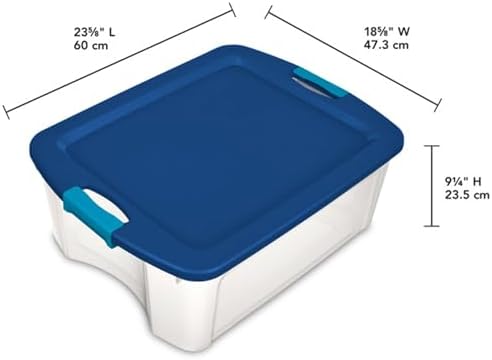 Sterilite Latch and Carry, Plastic Storage Bins w/Lids, 12 Gallon, 18-Pack - Image 2