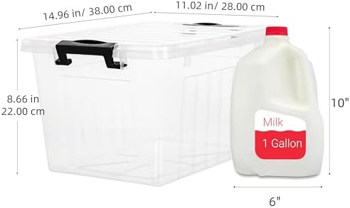 Citylife 22 Quart Clear Plastic Storage Bins with Lids 2-Pack - Image 3