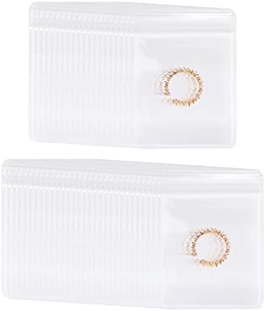 BAGSMART Jewelry Bags 50 Pcs Small Ziplock Rings Bags 2 x 3 Inch PVC Earring Packaging Sealing Zipper Clear Plastic Pouch Transparent Jewelry Organizer (Hanging Bag Is Not Included) - Image 4