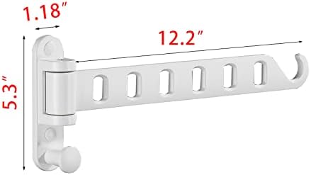 JOOM Clothes Drying Rack Wall Mounted, 13-Inch Foldable Arm, Grey 1 Pack - Image 6