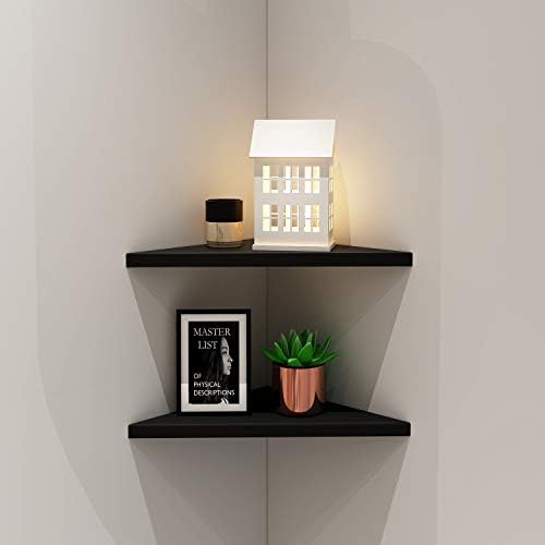 evron Corner Mounting Shelf,Easy to Install Wall Corner Shelf,Frosting Pattern Right-Angled,Set of 2 - Image 6
