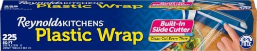 Reynolds Kitchens Clear Plastic Wrap, Built-In Slide Cutter, 225sq ft by ReynoldsConsumerProducts