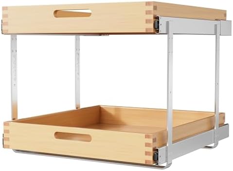 2 Tier Pull Out Drawers for Cabinets 21"W x 21"D, Farmeless&Farme by STORKING