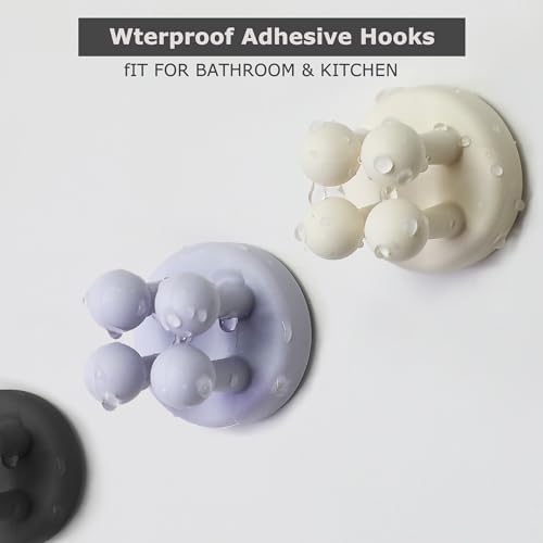 4 pcs Silicone Toothbrush Holder Multi-Function Hook Waterproof self Adhesive Single Toothbrush Hook Plug Holder for Wall for Hanging Bathroom Kitchen Living Room Office - Image 6