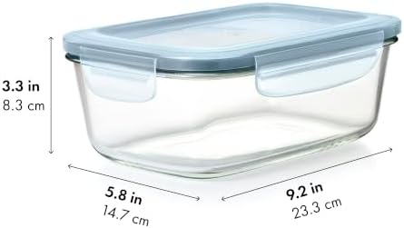 OXO Good Grips Smart Seal 8-Cup Glass Food Storage Container - Arctic Blue - Image 6