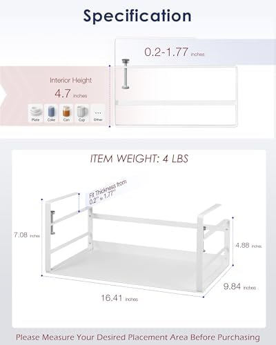 Nxconsu Under Shelf Basket, 2 Pack Under Shelf Storage Organizer, 16.1" - Image 2
