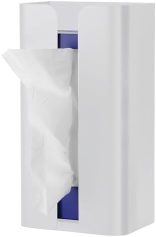Magnetic Laundry Dryer Sheet Dispenser, Tissue Holder, Garbage Bag Dispenser for Fridge, Kitchen, Laundry (White) by Lunhoo+
