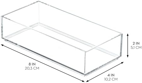 iDesign Stackable Makeup Drawer Organizer, Set of 6, Clear - Image 3