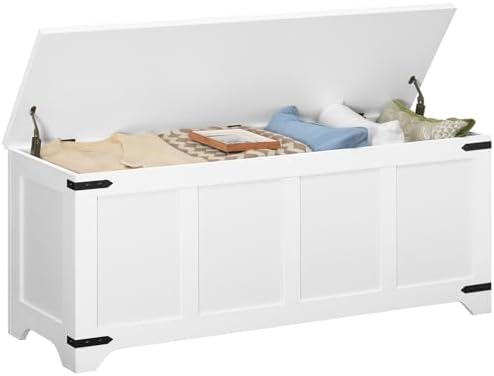 MAHANCRIS 47.2" Storage Chest Extra Large, Toy Box with 2 Safety Hinges by MAHANCRIS