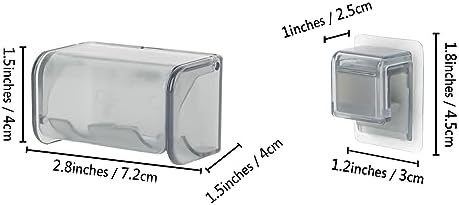 Toothbrush Holder Wall Mounted with Cover for Bathroom, 2 Slots Toothbrush Storage Organizer for Shower, Self Adhesive Toothbrush Hanger with Toothpaste Clip - Image 2