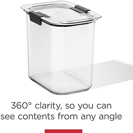 Rubbermaid Brilliance Plastic Food Storage Pantry Baking Set, 3 Containers with Lids (6 Pieces Total), BPA-Free, Clear - Image 5