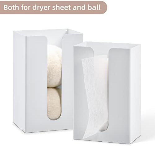 Magnetic Dryer Sheet Holder,Dryer Sheet Container Dispenser,Metal,White - Image 5
