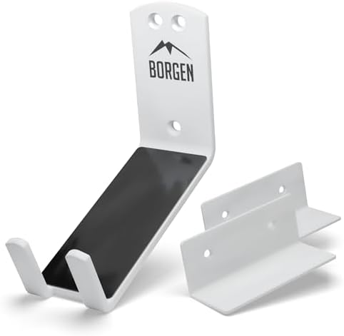 Borgen Wall Mount Pedal Hook for E-Bike & MTB - White by Borgen