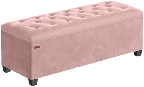 SONGMICS Storage Ottoman Bench, Foot Rest with Legs, Load up to 661.4 lb by SONGMICSbySONGMICSHOME