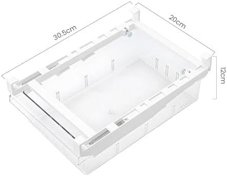 Fridge Drawer Organizer, Pull Out Shelf Storage Transparent Organizer, Large Capacity Transparent Fridge Storage Container Holder, for Egg, Fruit, Vegetable, Seafood, Meat(30.5x20x9.5cm) - Image 2