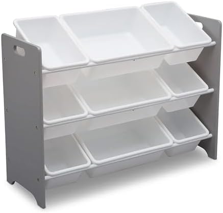 Delta Children MySize 9 Bin Plastic Toy Organizer - Greenguard Gold Certified, Grey by DeltaChildren