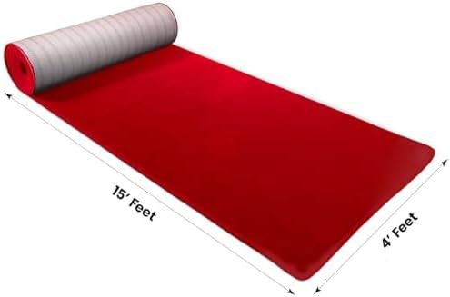 BANNER BUZZ Hollywood Red Carpet Runner – Premium Non-Slip 4x15 ft Aisle Rug for Weddings, Parties, and Events – Ideal for Step and Repeat Backdrop Event Decoration