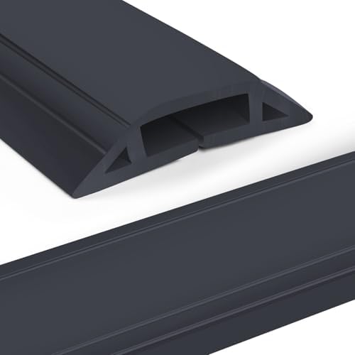 Eapele Floor Cord Cover 6.5ft Cord Covers for Wires on Floor, Heavy Duty Extension Cord Cover, Rubber Floor Cable Cover, Prevent Trip Hazard for Sidewalk Home Office Outdoor or Indoor Settings by Eapele