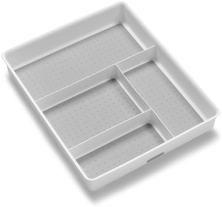 madesmart Classic 4 Compartment Drawer Organizer, White by madesmart%C2%AE