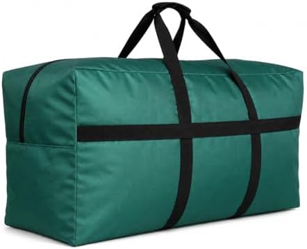 Extra Large Duffle Bag for Travel, Big XL Oversized Foldable Storage Bags with Reinforced Handles & Lockable Zipper - Green, 150L by HaoHakka