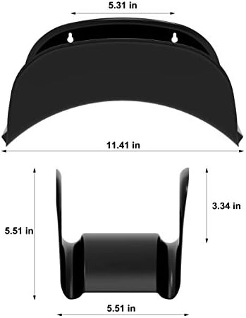 Gardzen 2-Pack Heavy Duty Hose Hanger Wall Mount Black - Image 2