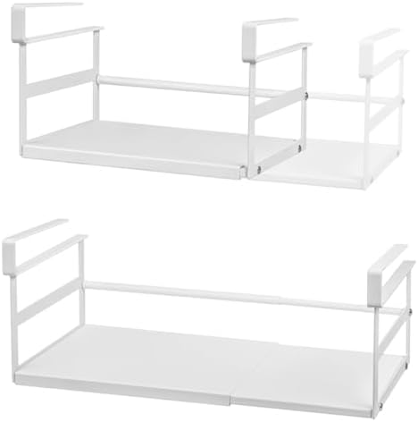Under Shelf Storage Basket, 2-Pack Under Cabinet Shelf Organizer by Selosiz