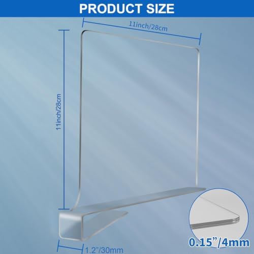 11 Inches [Extra Tall Version] Clear Shelf Dividers for Closet Organization and Storage, 6 Pack Purse Organizer for Closet Acrylic Adjustable Bookshelf for Organization, Perfect for Sweater, Clothes - Image 3
