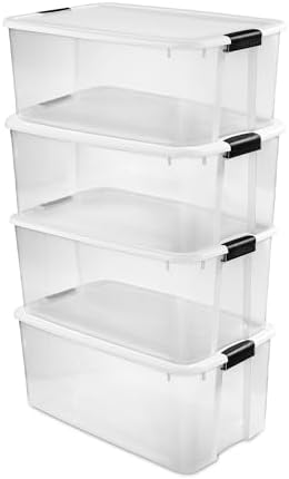 Sterilite Ultra Latch Box with Lids for Home and Office, 116 Quart, 12-Pack by Sterilite