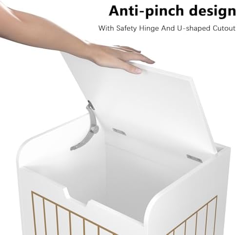 Aenuert Storage Chests, Small Cube Organizer Box,Wooden Entryway Storage (White, Without Handles) - Image 4