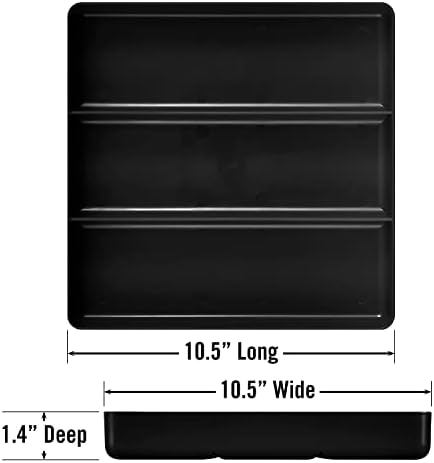 Ernst Manufacturing Stackable Home, Office & Workshop Tray in Black with 3 Compartments - Ideal for Mechanics, Electricians, Plumbers, Crafting, Hobbies - Impact Resistant, Fits in Drawers - Image 4